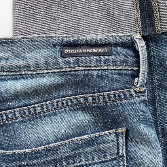 Citizens of Humanity Dani Cropped Straight Leg Cuffed Medium Wash Size 28 - Picture 9 of 10